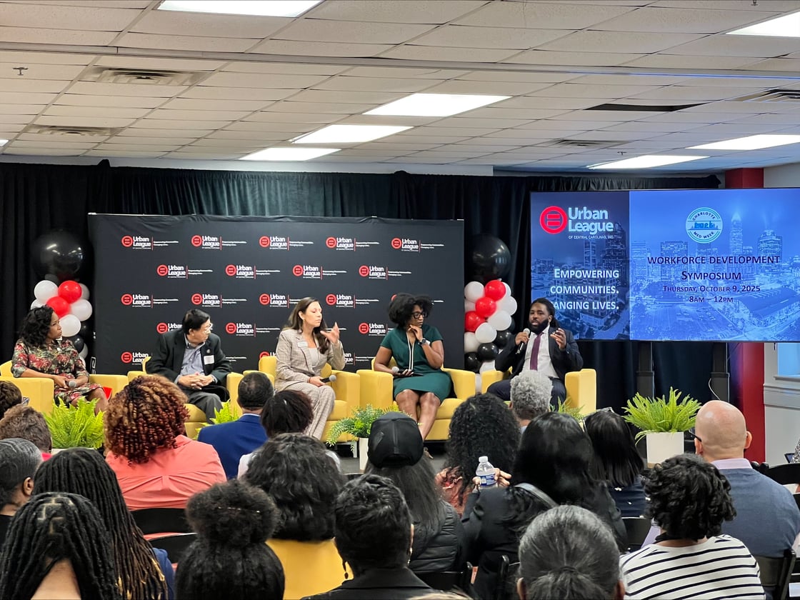 Image of panelists at the Workforce Development Symposium